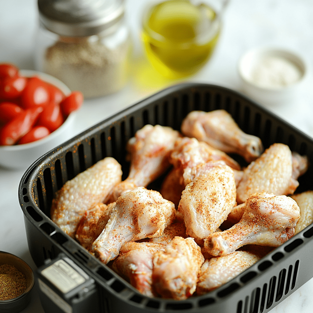 Ingredients for reheating chicken wings in the air fryer