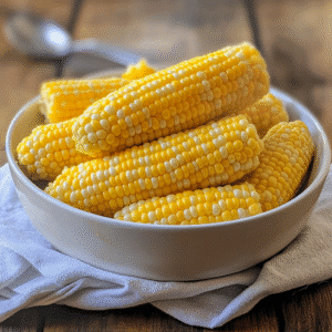 Corn in Instant Pot time cooked perfectly in bowl