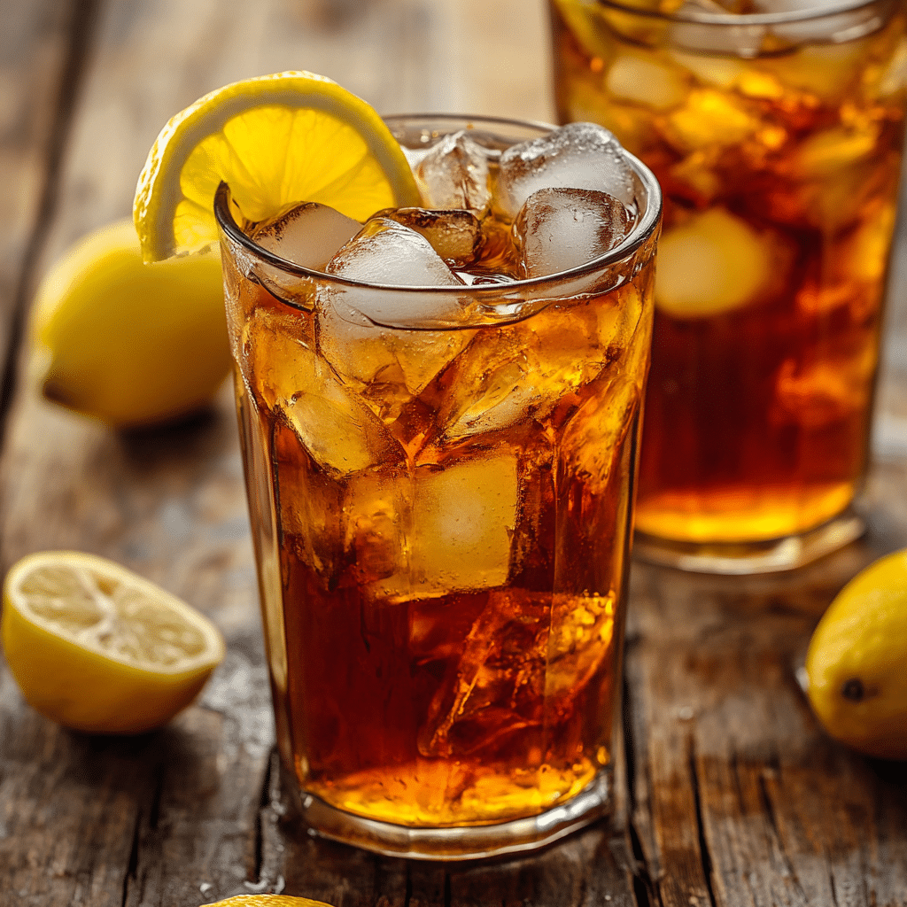 iced tea Instant Pot served in glasses with lemon