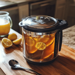 cooling Instant Pot iced tea before pouring